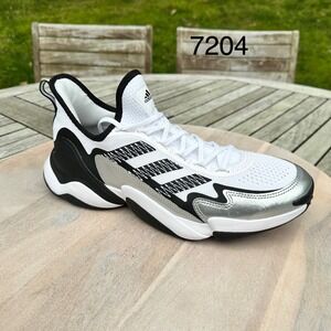 Adidas Impact FLX White Silver Metallic Men's Athletic Shoes GX8109 Size 12 New